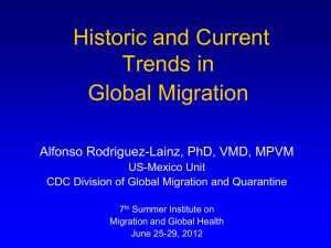 Historic and Current Trends in Global Migration