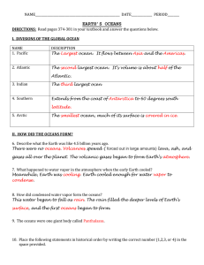 CLOZE notes Earth's Oceans reading guide Key