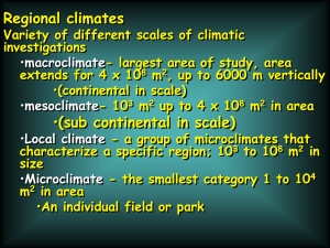 PowerPoint Presentation - regional climates