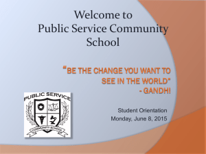 Student Orientation 2015-2016 - Public Service Community High