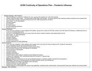 UCSD Continuity of Operations Plan * Pandemic Flu