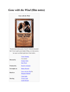 Gone with the Wind Film Notes