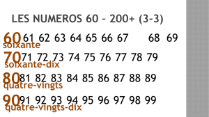 les numeros 60 * 200+ (3-3)