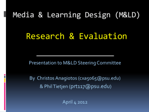 Research & Evaluation - Media + Learning Design Portfolio