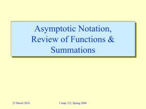 Asymptotic Notation