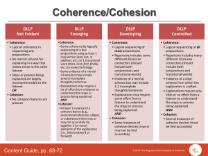 Coherence/Cohesion