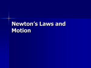 Newton's Laws and Motion
