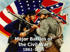 Major Battles of the Civil War 1861
