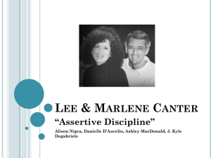 Lee & Marlene Canter - Nipissing University Word