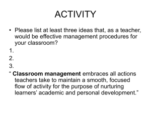 Classroom Management & Discipline – Chapter 8