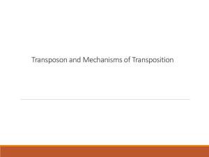 Transposon and Mechanisms of Transposition: Introduction of