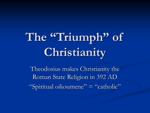 The “Triumph” of Christianity