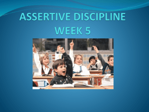 assertive discipline week 5 - FoundationsAssignment