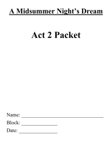 A Midsummer Night's Dream Act 2 Packet Background