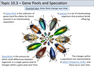 Gene Pools change over time.