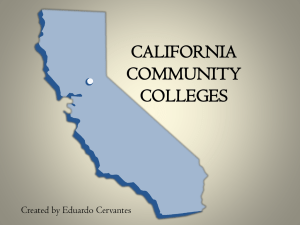 CALIFORNIA COMMUNITY COLLEGES