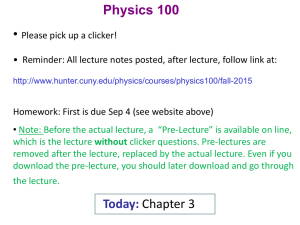 Chapter 3: Linear Motion