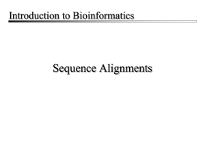 Sequence Alignment - Winona State University