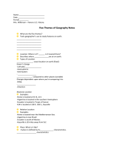 Five Themes of Geography Notes