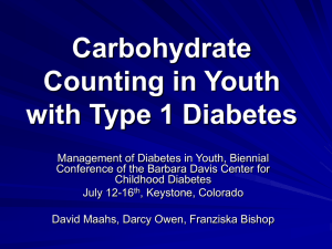 Carbohydrate Counting in Adolescents with Type 1 Diabetes (CCAT