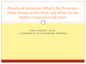 Preschool Inclusion - The Early Childhood Technical Assistance
