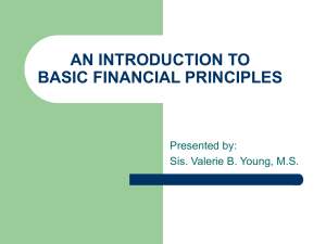 AN INTRODUCTION TO BASIC FINANCIAL PRINCIPLES