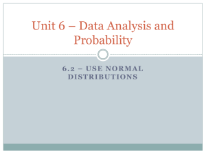 Unit 6 * Data Analysis and Probability