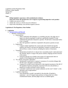 Legislation and the Regulatory State