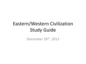 Eastern/Western Civilization Study Guide