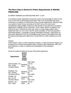 The Race Gap in America's Police Departments & RACIAL PROFILING