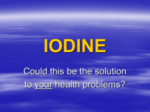 Iodine Deficiency…