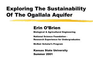 Exploring The Sustainability Of The Ogallala Aquifer