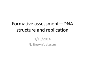 Formative assessment*DNA structure and replication