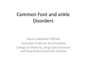 16_Common Foot and ankle Disorders