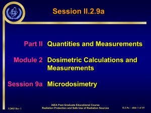Session II209a Microdosimetry - International Atomic Energy Agency
