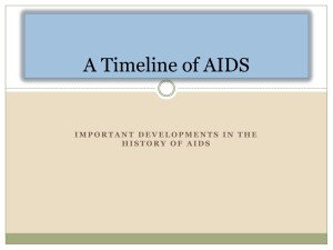 A Timeline of AIDS