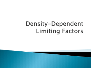 Density-Dependent Limiting Factors