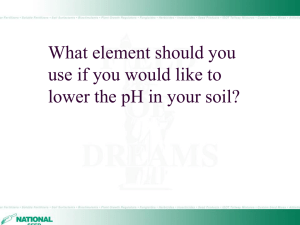 What element should you use if you would like to lower the PH in