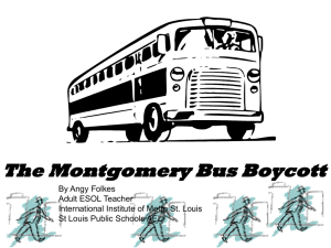 Montgomery Bus Boycott for Beginning ESOL