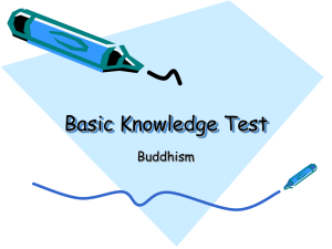 Basic Knowledge Test Buddhism