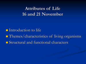 Attributes of Life Chapter 23
