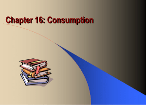 Chapter 16: Consumption
