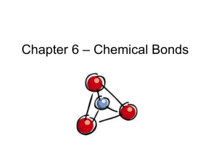 Chapter 6 – Chemical Bonds