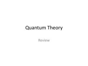 Quantum Theory/Numbers