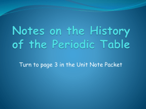 Periodic Table and Periodic Trends