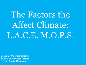 Factors that Affect Climate