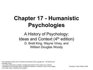 Chapter 17 - Humanistic Psychologies