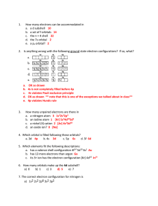 Binnie Electron configuration practice #2 ANSWERS
