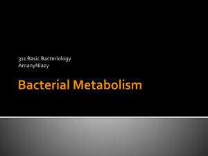 Bacterial Metabolism