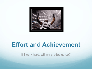Effort and Achievement Instructional PowerPoint